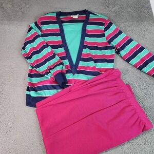 Vintage Cricket Lane Sweater Pants Set Womens Medium Knit 2 Piece Made USA 80s